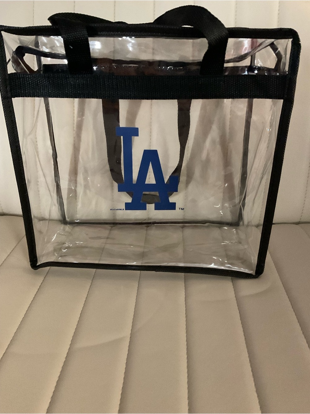 Los Angeles Dodgers Clear Tote with Blue LA Logo